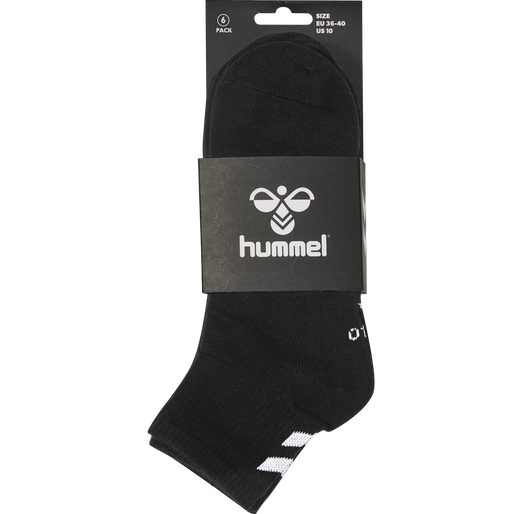 hmlCHEVRON 6-PACK  MID CUT SOCKS, BLACK/BLACK hmlCHEVRON 6-PACK  MID CUT SOCKS, BLACK/BLACK, packshot