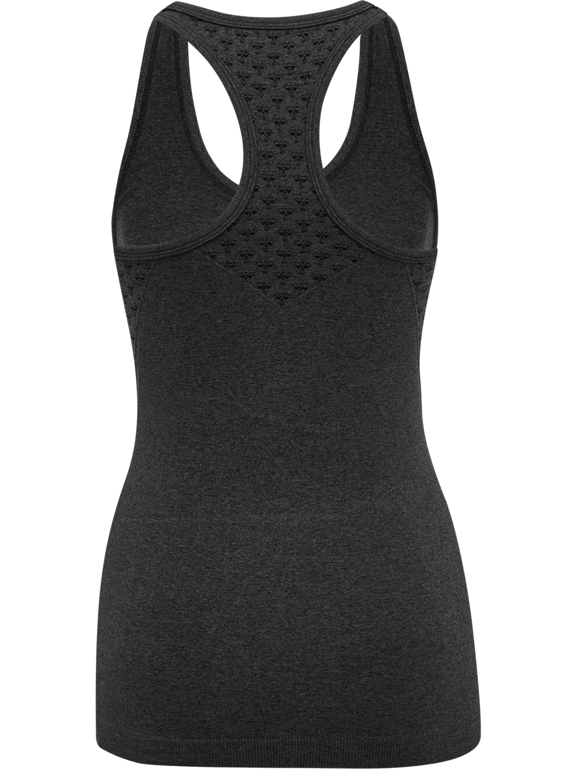 hmlCI SEAMLESS TOP, BLACK MELANGE, packshot