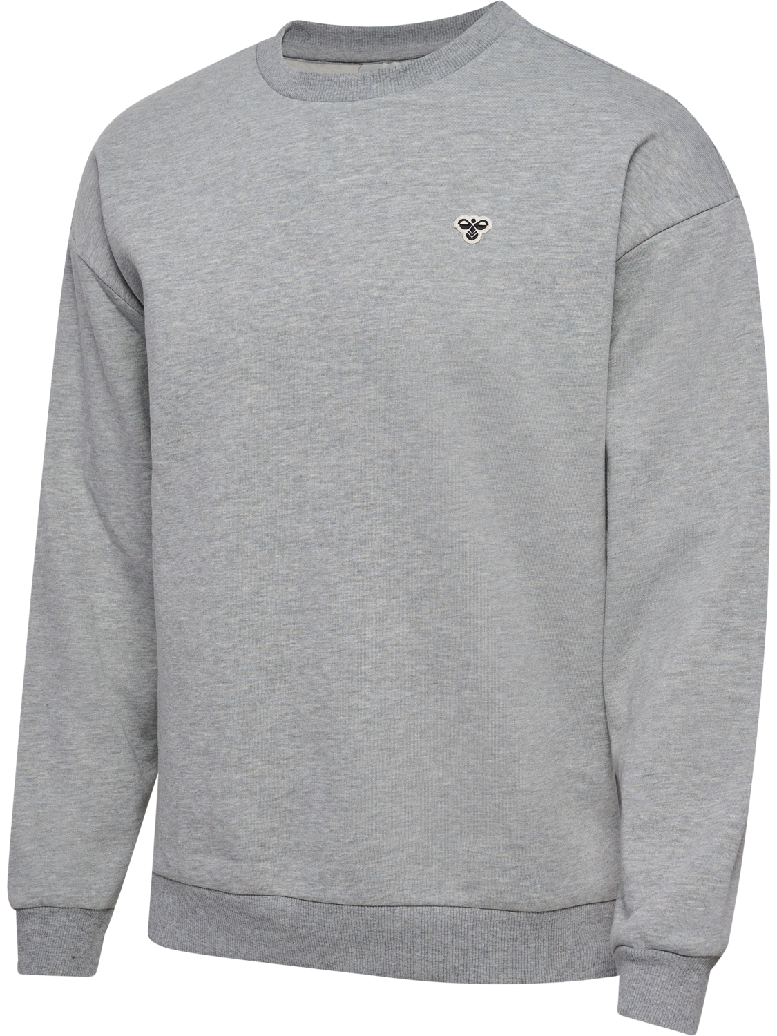 hmlLOOSE CREWNECK BEE, GREY MELANGE, packshot