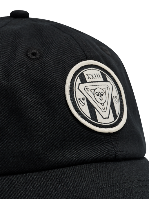 hmlJR BASEBALL BADGE CAP, BLACK, packshot