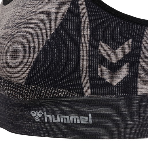 hmlCLEA SEAMLESS  SPORTS TOP, CHATEAU GRAY/BLACK MELANGE, packshot