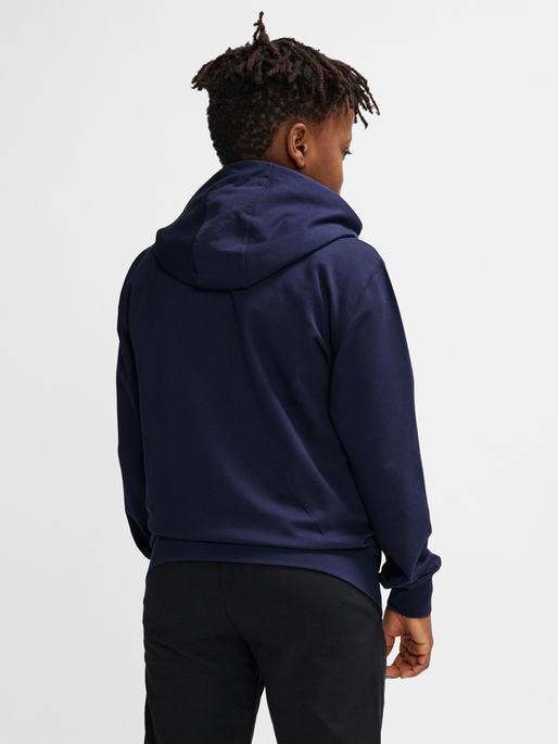 hmlGO 2.0 ZIP HOODIE KIDS, MARINE, model