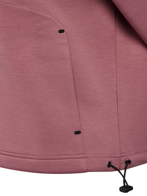 hmlTECH FLEECE WOMEN BOXY HALF ZIP, WISTFUL MAUVE hmlTECH FLEECE WOMEN BOXY HALF ZIP, WISTFUL MAUVE, packshot