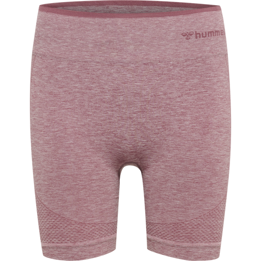 hmlMT UNA SEAMLESS MID WAIST SHORTS, DUSKY ORCHID MELANGE, packshot