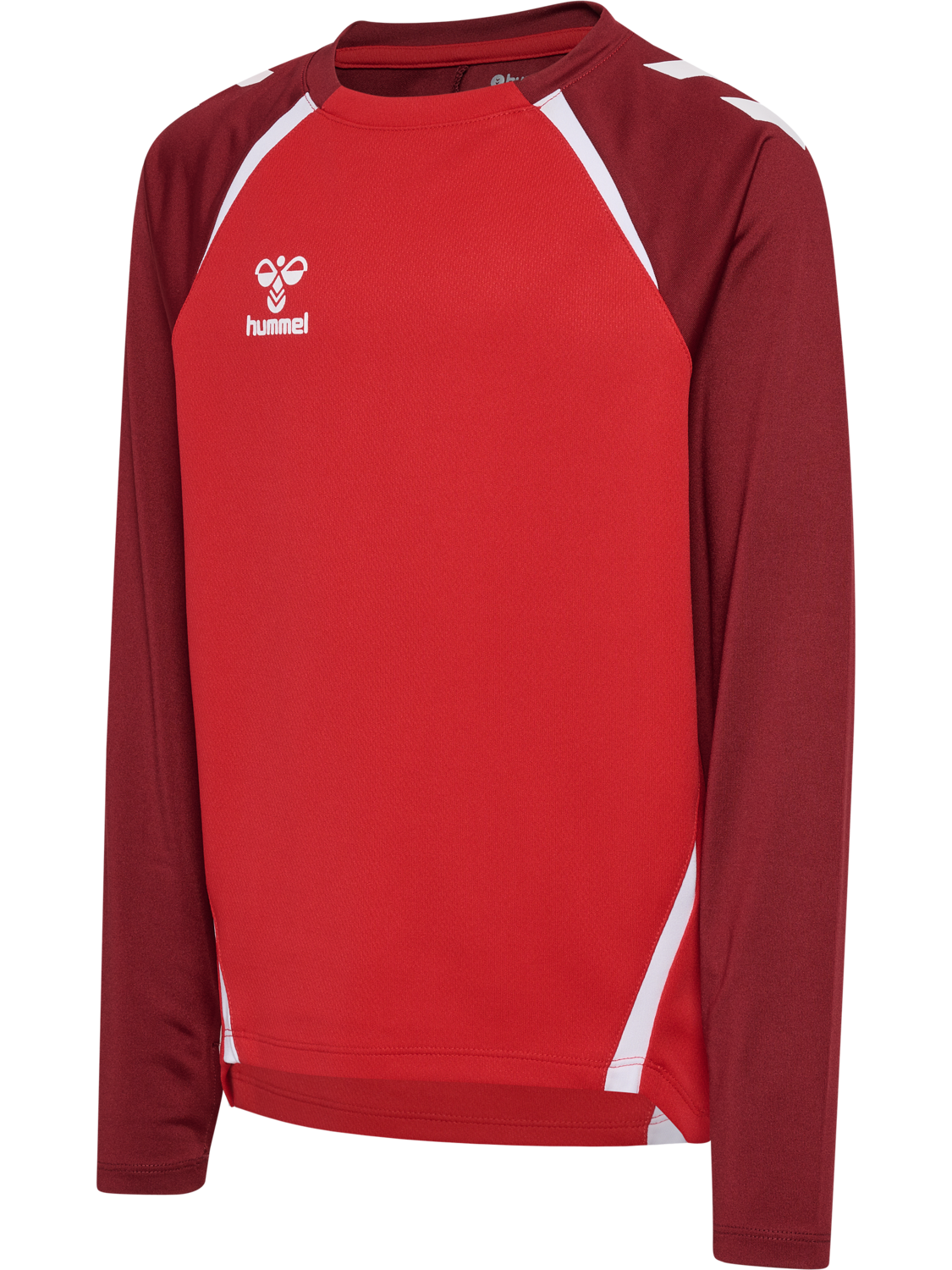 hmlLEAD 2.0 CREW SWEAT KIDS, TRUE RED/MAROON, packshot