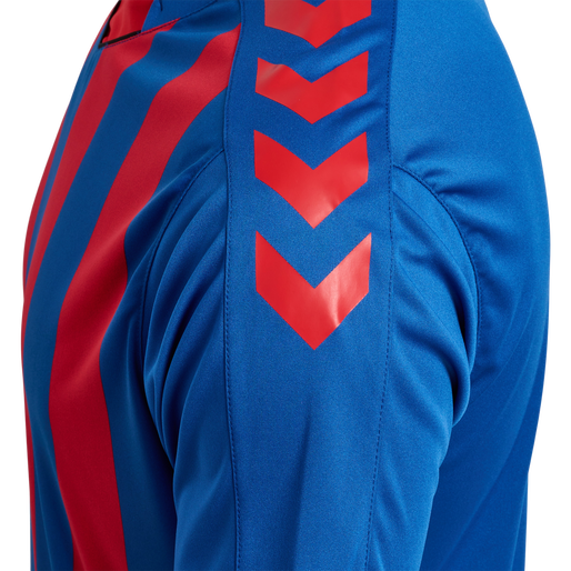 hmlCORE XK STRIPED JERSEY S/S, TRUE BLUE/TRUE RED, packshot