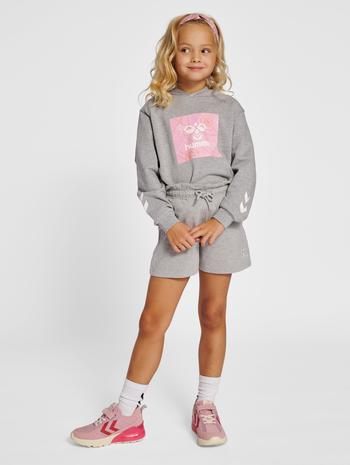 hmlJADA HOODIE, GREY MELANGE, model