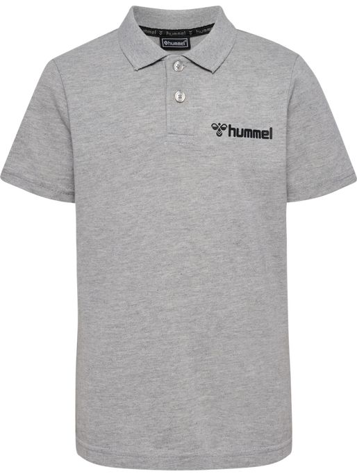 hmlMOVER COTTON POLO KIDS, GREY MELANGE, packshot