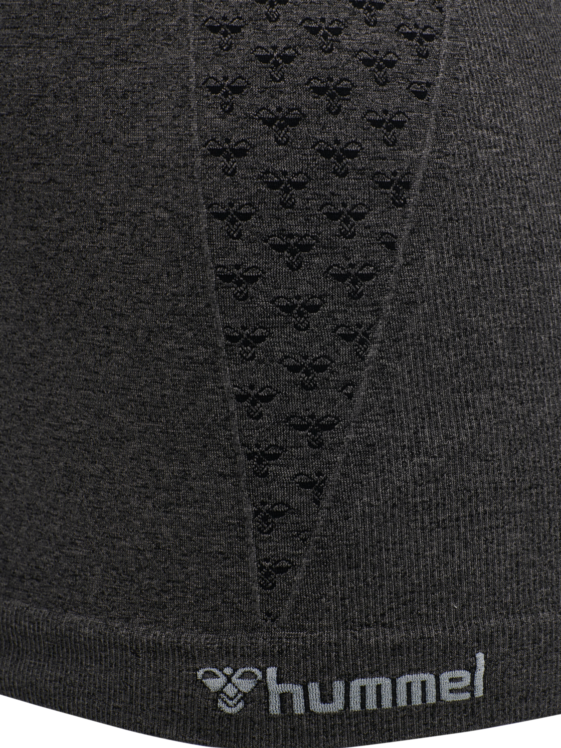 hmlCI SEAMLESS TOP, BLACK MELANGE, packshot