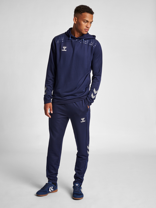 hmlLEAD POLY HOODIE, MARINE, model