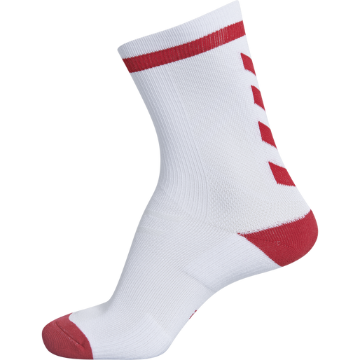 ELITE INDOOR SOCK LOW, WHITE/TRUE RED, packshot