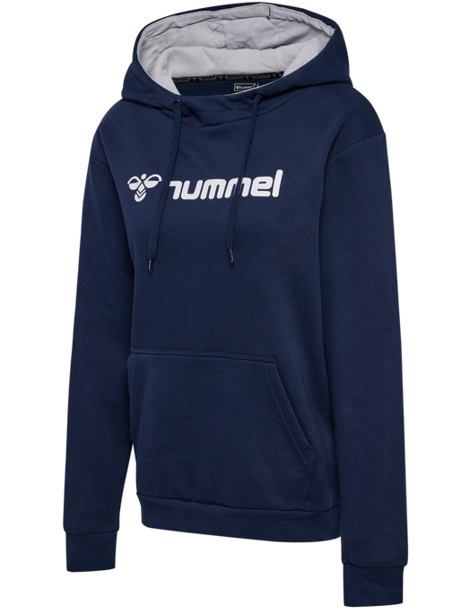 hmlMOVER COTTON HOODIE WOMAN, MARINE, packshot