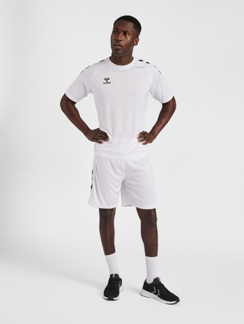 hmlCORE XK CORE POLY T-SHIRT S/S, WHITE, model