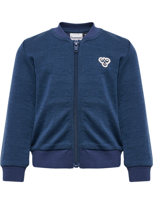 hmlMINI WOOL ZIP JACKET BEE, DRESS BLUES hmlMINI WOOL ZIP JACKET BEE, DRESS BLUES, packshot