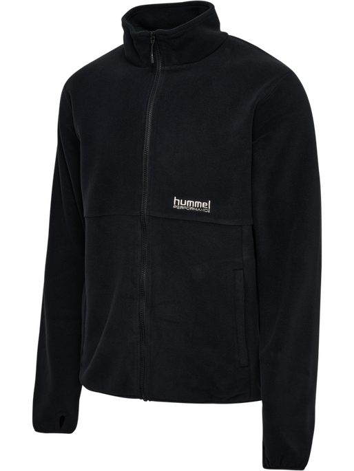 hmlPULSE FLEECE JACKET, BLACK hmlPULSE FLEECE JACKET, BLACK, packshot