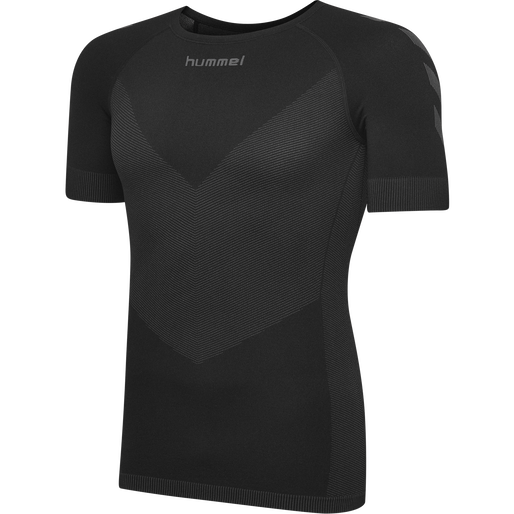 HUMMEL FIRST SEAMLESS JERSEY S/S , BLACK, packshot