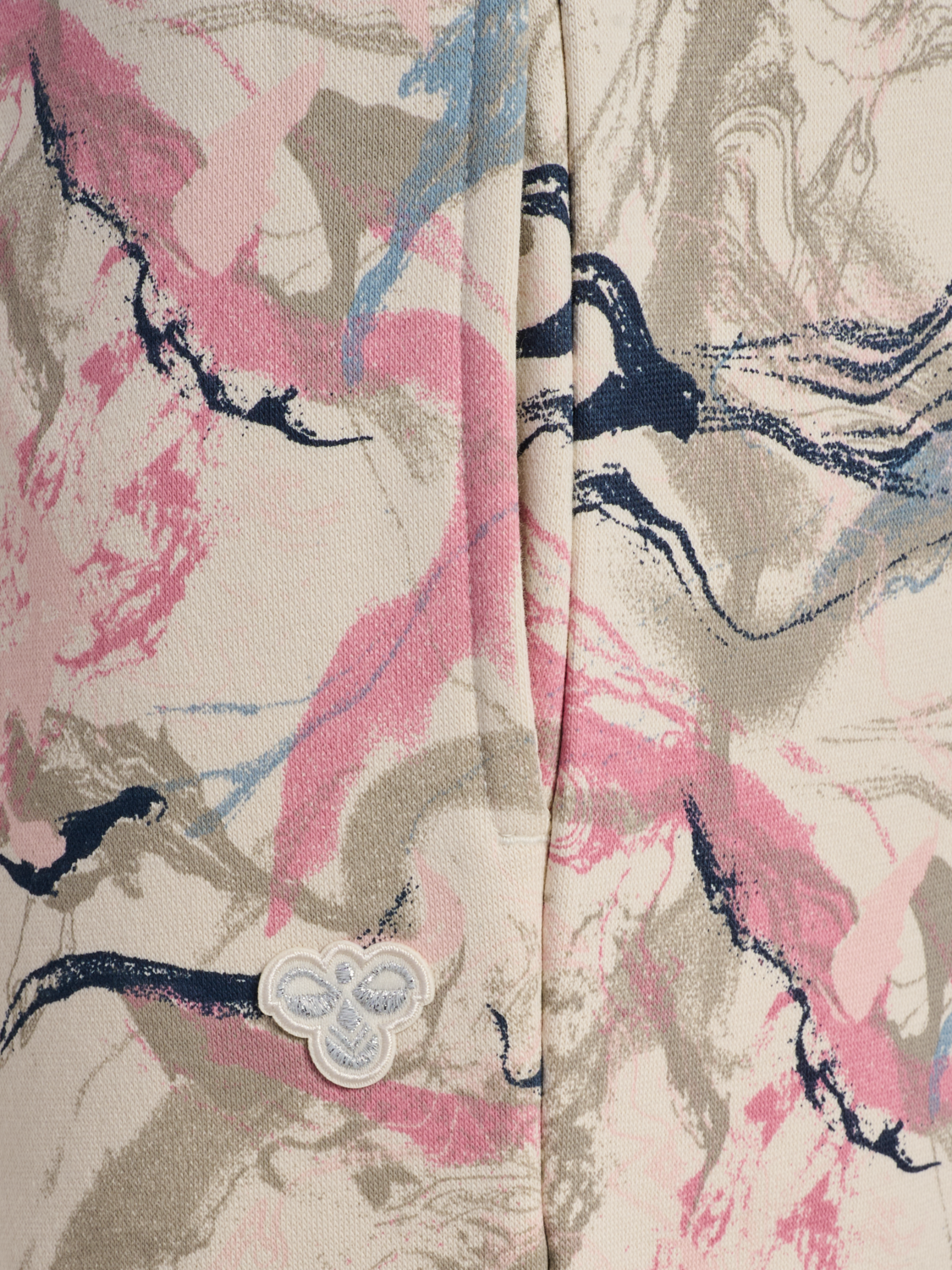 hmlJR LOOSE AOP ADJ WAIST PANTS, SILVER BIRCH, packshot