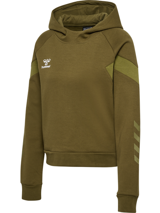 hmlTRAVEL SWEAT HOODIE WOMAN, MILITARY OLIVE, packshot