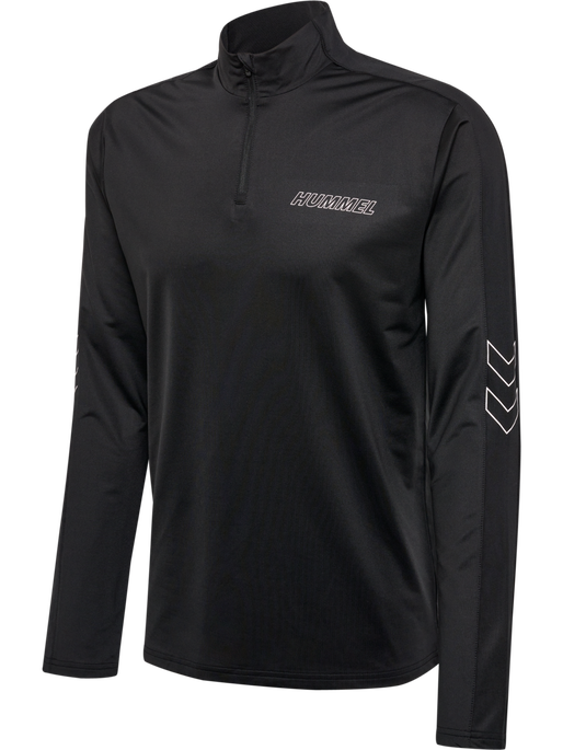 hmlTE STRENGTH PL HALF ZIP, BLACK hmlTE STRENGTH PL HALF ZIP, BLACK, packshot
