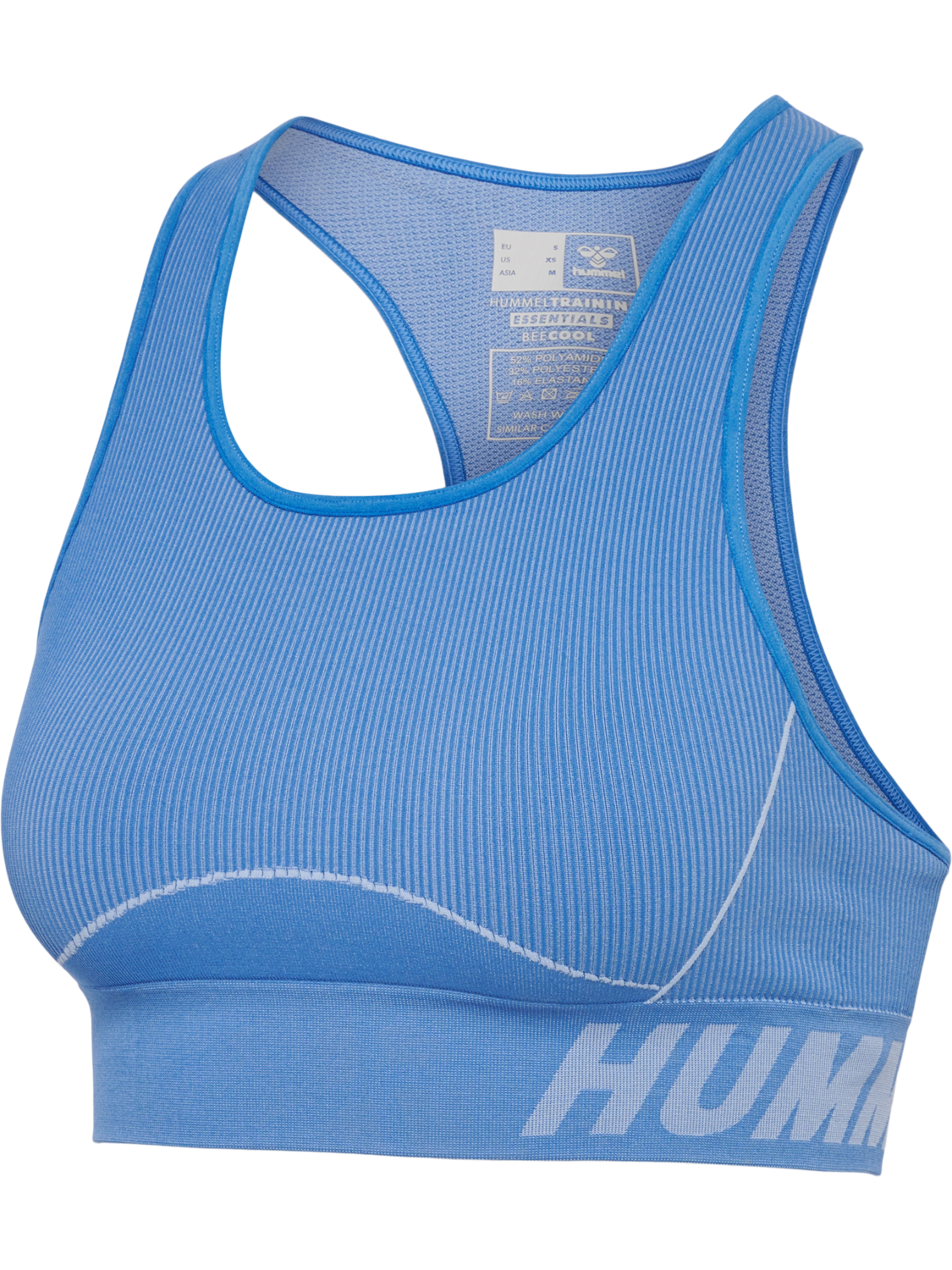 hmlTE CHRISTEL SEAMLESS SPORTS TOP, RIVIERA/BLUE BELL MELANGE, packshot