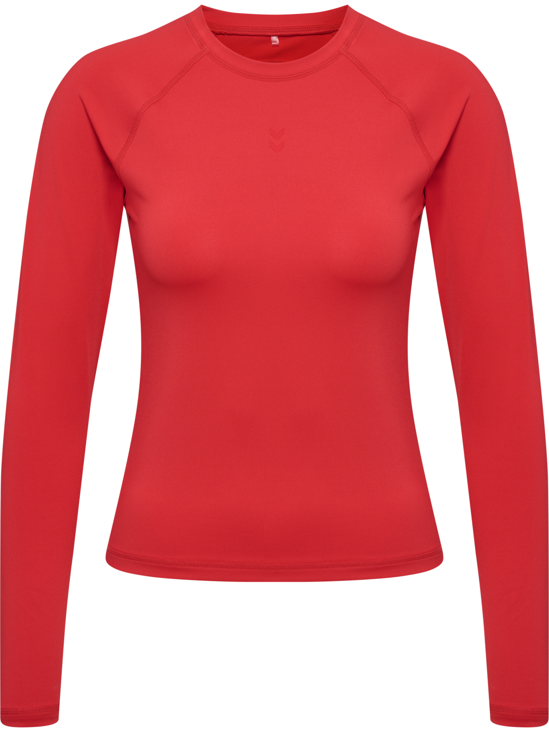 hmlPRIMA W T-SHIRT L/S, CHINESE RED, packshot