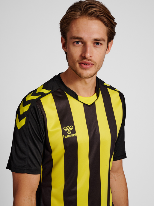 hmlCORE XK STRIPED JERSEY S/S, BLACK, model