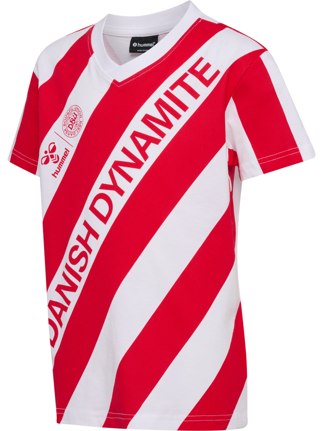 DBU 26 FAN DYNAMITE TEE SS KIDS, WHITE/TANGO RED, packshot