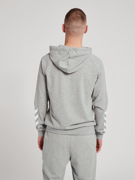 hmlISAM 2.0 ZIP HOODIE, GREY MELANGE, model