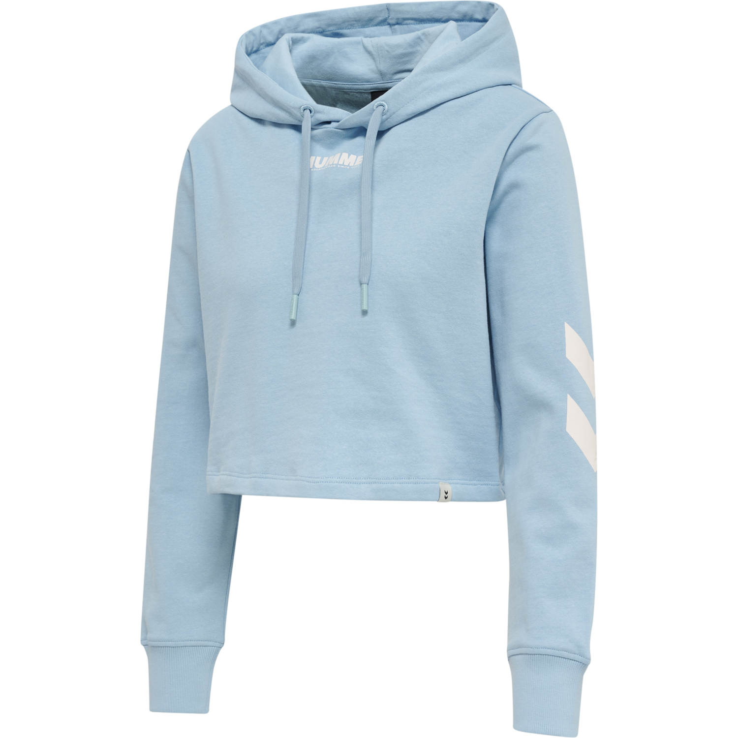 hmlLEGACY WOMAN CROPPED HOODIE, PLACID BLUE, packshot