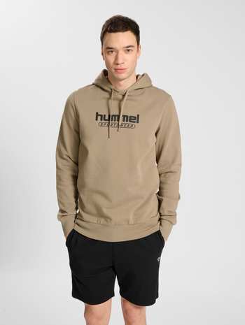 hmlBOOSTER HOODIE, GREIGE, model