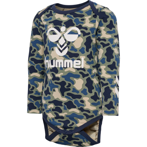 hmlSTEEN AOP BODY L/S, VETIVER, packshot