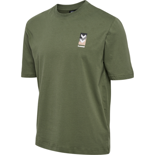 hmlLGC CHARLES T-SHIRT, FOUR LEAF CLOVER, packshot