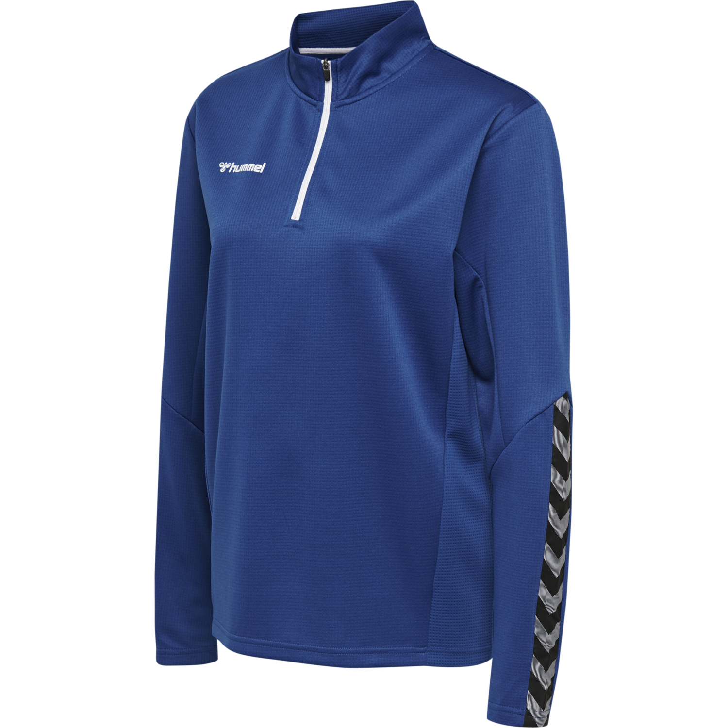 hmlAUTHENTIC HALF ZIP SWEATSHIRT WOMAN, TRUE BLUE, packshot