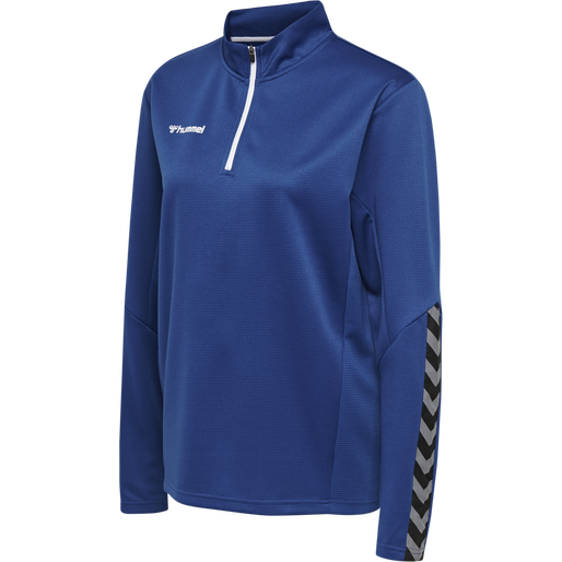 hmlAUTHENTIC HALF ZIP SWEATSHIRT WO, TRUE BLUE, packshot