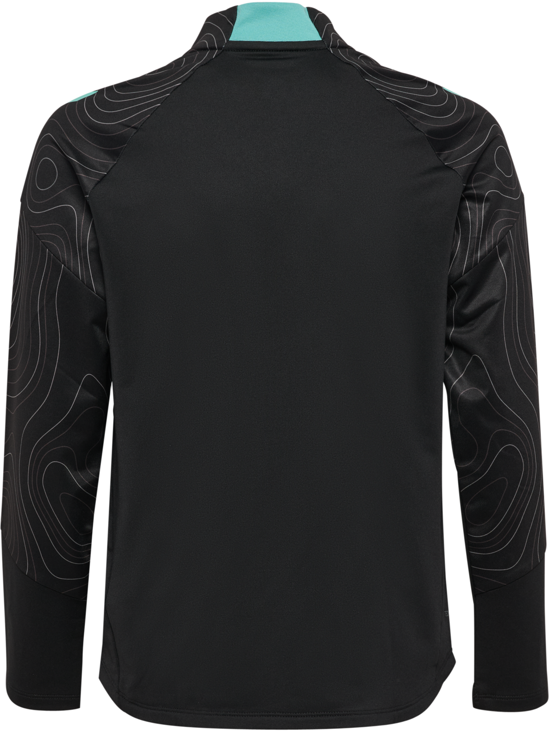 hmlBLAZE 2.0 TRAINING HALF ZIP KIDS, BLACK/POOL BLUE, packshot