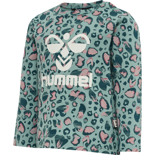 hmlSONJA T-SHIRT L/S, MINERAL BLUE, packshot