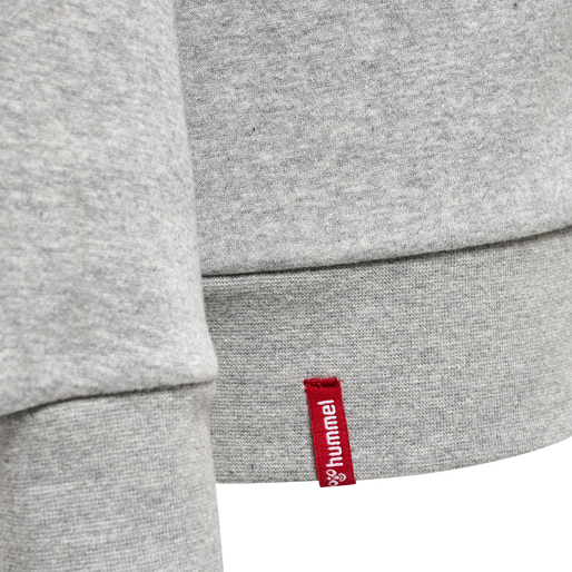 hmlRED HEAVY ZIP HOODIE WOMAN, GREY MELANGE, packshot