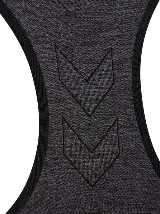 hmlTE CURVE SEAMLESS SPORTS BRA, BLACK MELANGE, packshot