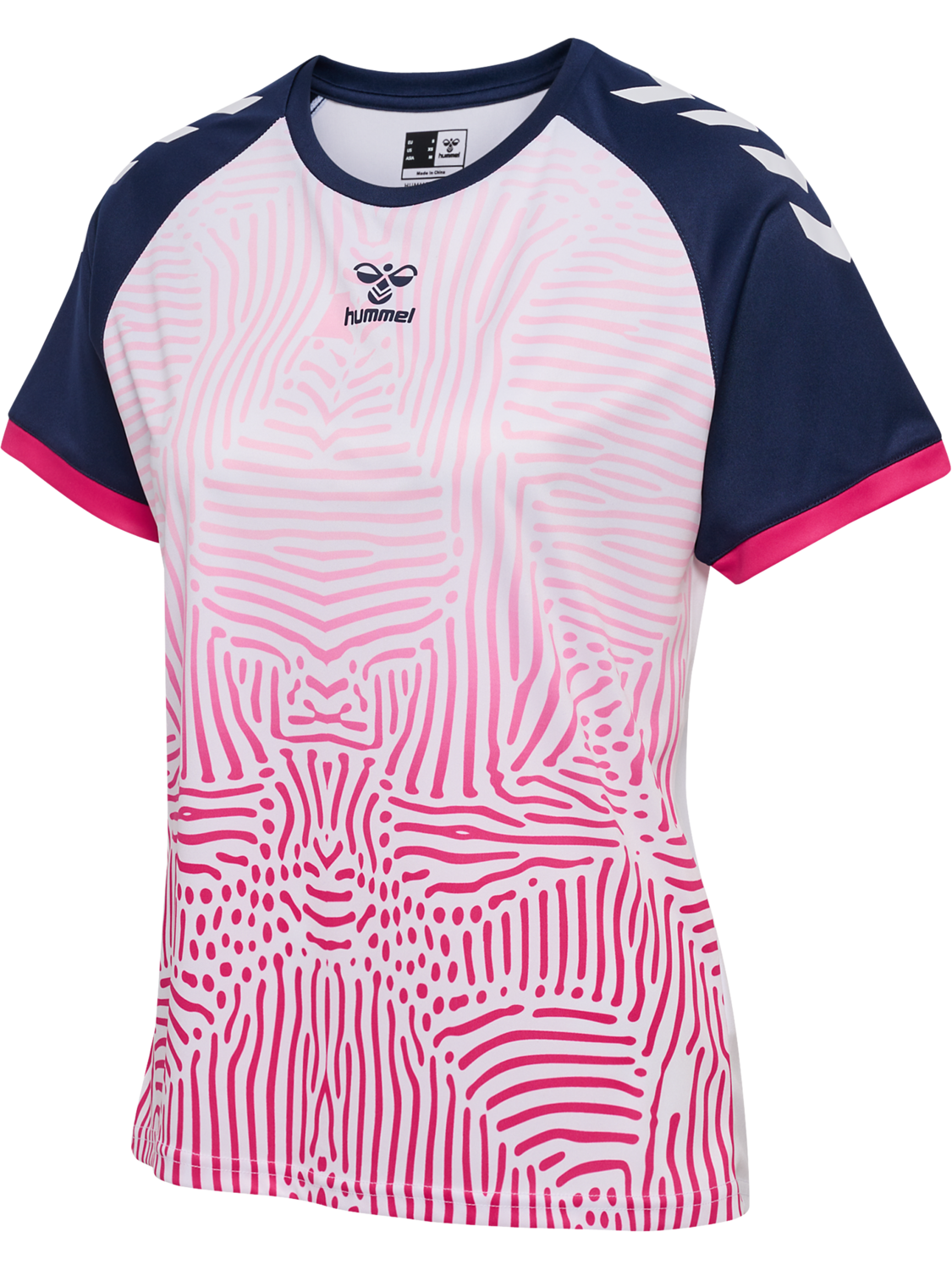 hmlGRAPHIC UNIVERSE JERSEY SS WOMAN, MARINE/WHITE, packshot