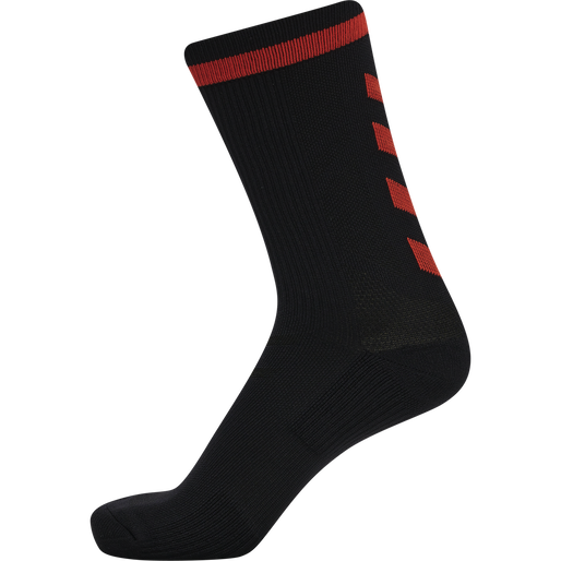 ELITE INDOOR SOCK LOW PA, BLACK/CHERRY TOMATO, packshot