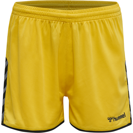 hmlAUTHENTIC POLY SHORTS WOMAN, SPORTS YELLOW/BLACK, packshot