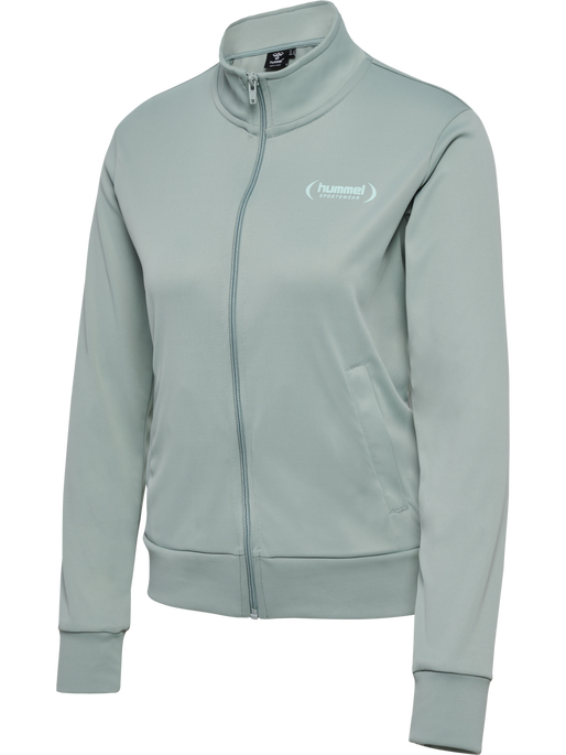 hmlPAOLA POLY  TRACKSUIT SET, CHINOIS GREEN, packshot