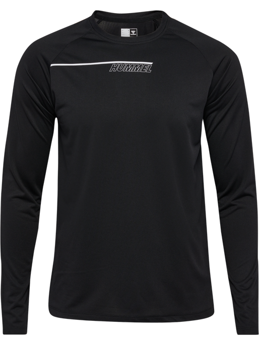 hmlCOURT LIGHT WEIGHT T-SHIRT L/S, BLACK, packshot