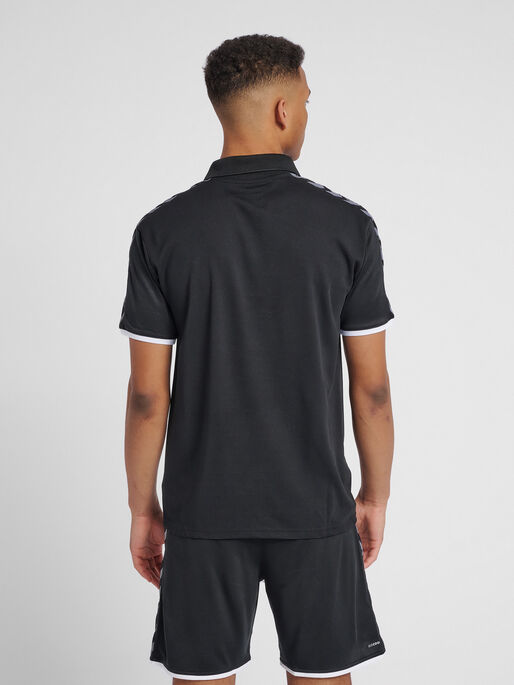 hmlAUTHENTIC FUNCTIONAL POLO, BLACK, model