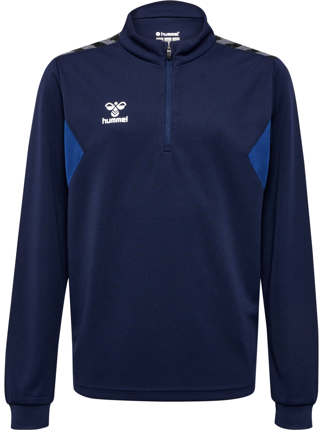 hmlAUTHENTIC HALF ZIP SWEAT KIDS, MARINE, packshot