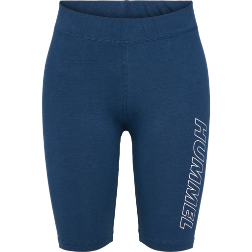 hmlTE MAJA 2-PACK MW C TIGHT SHORTS, BLACK/INSIGINA BLUE hmlTE MAJA 2-PACK MW C TIGHT SHORTS, BLACK/INSIGINA BLUE, packshot