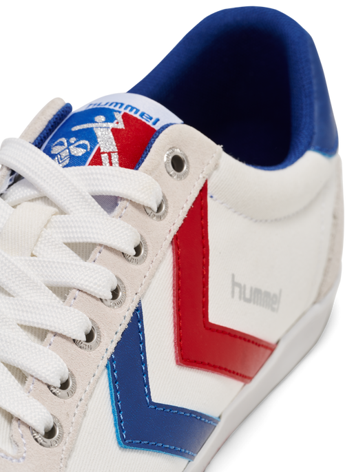 hummel HUMMEL SLIMMER LOW - WHITE/BLUE/RED/GUM hummelsport.de