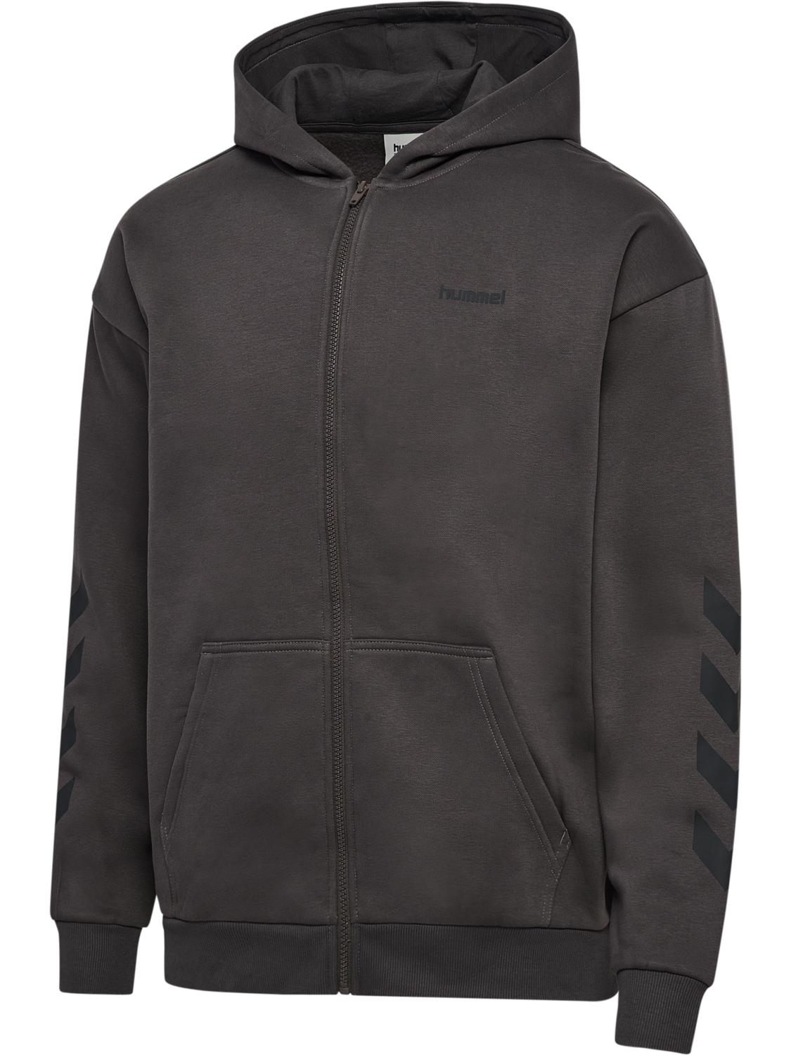 hmlKEEPER CHEVRON ZIP HOODIE, SHALE, packshot