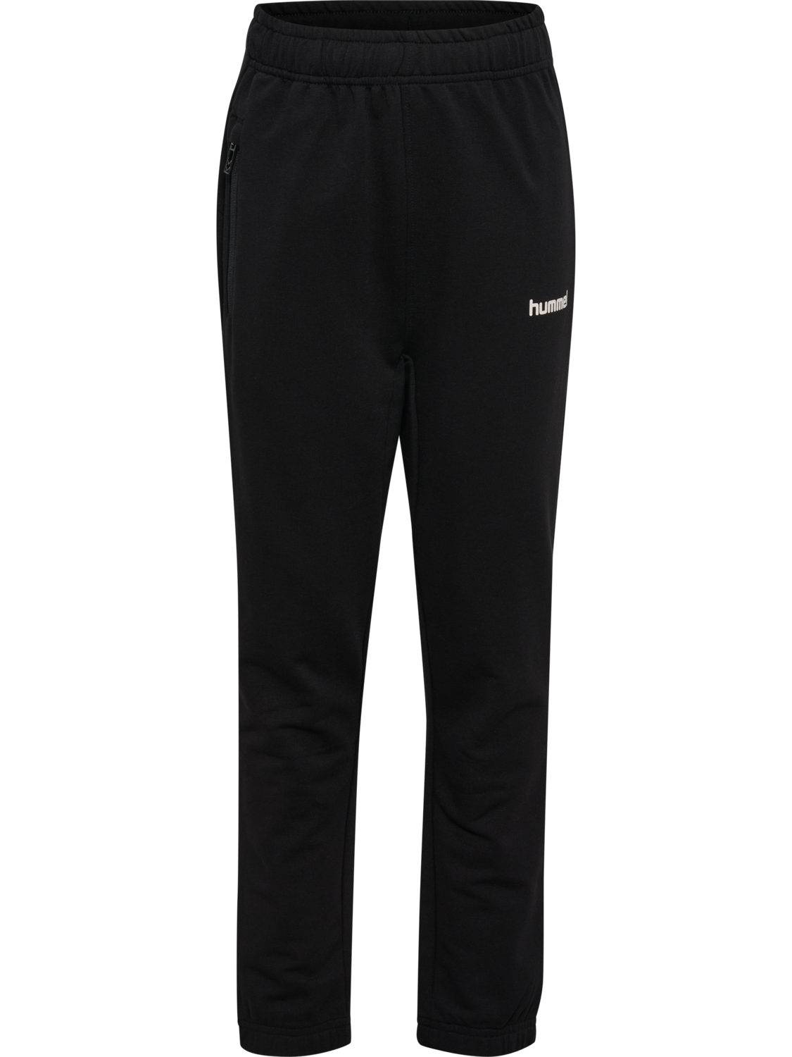 hmlJR REG LOGO ADJ WAIST PANTS, BLACK, packshot
