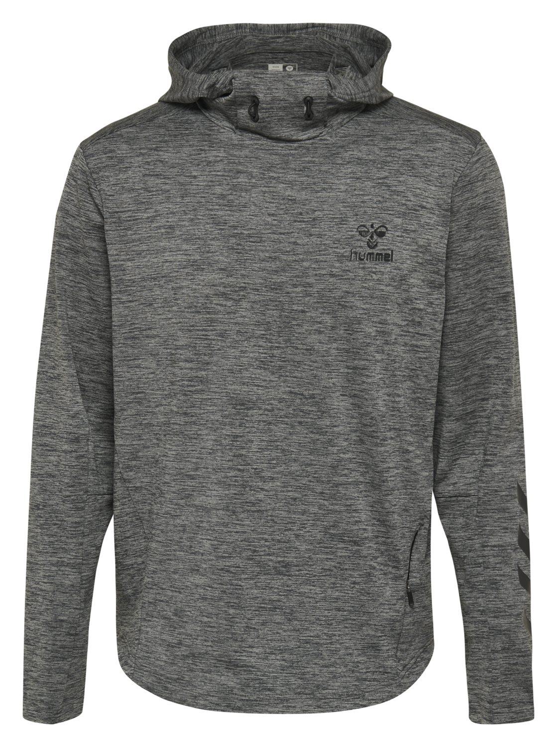 hmlASTON HOODIE, DARK GREY MELANGE, packshot